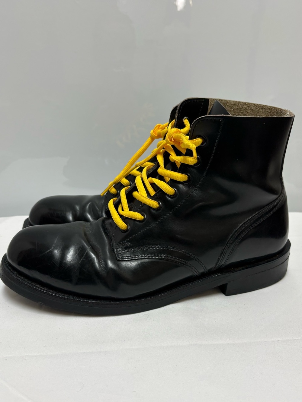 Vintage Boulet Canadian Military Parade Drill Boot Steel Toe Black Leather US 8E - Picture 4 of 11